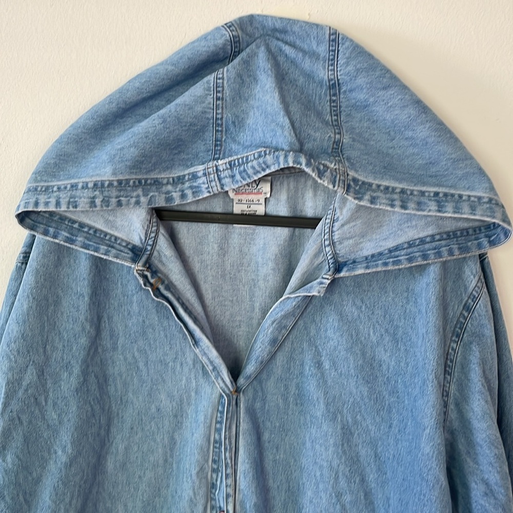 Vintage Chambray ‘shacket’. Size 1X. Only Necessities - Picture 5 of 5